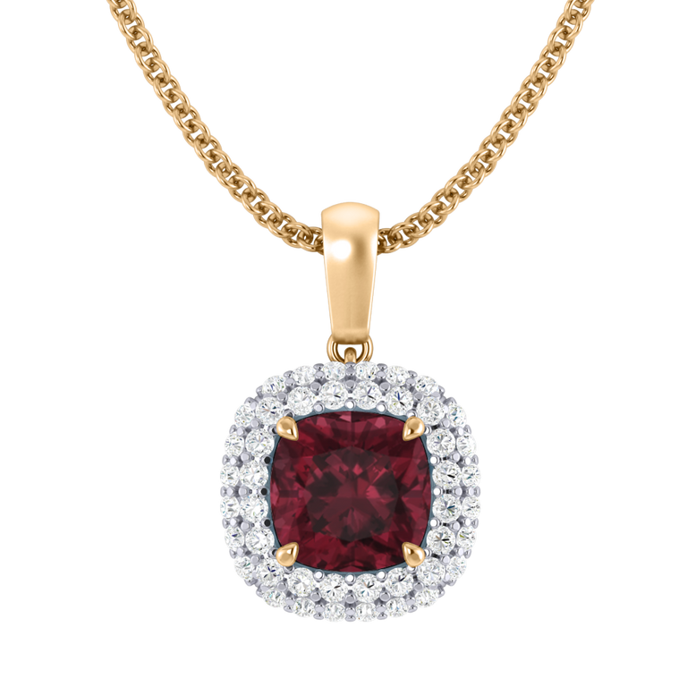 Vintage Garnet Pendant Necklace