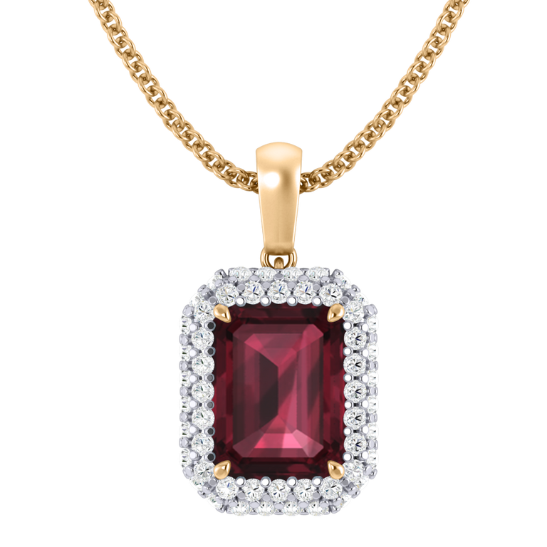 Vintage Garnet Pendant Necklace