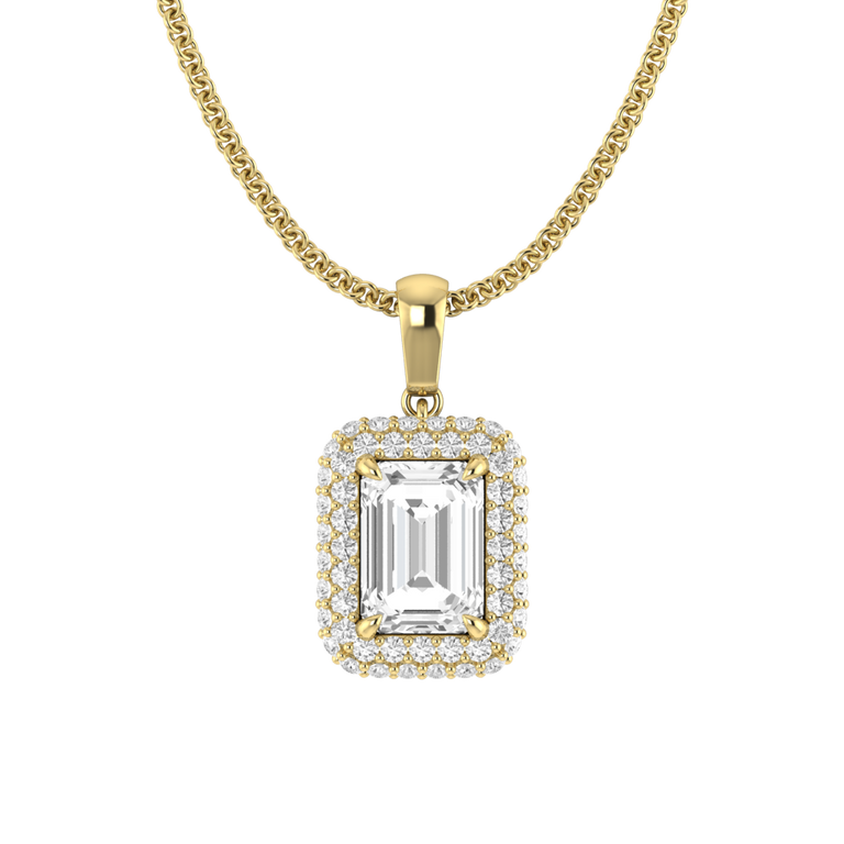 Vintage Solar Diamond Pendant Necklace