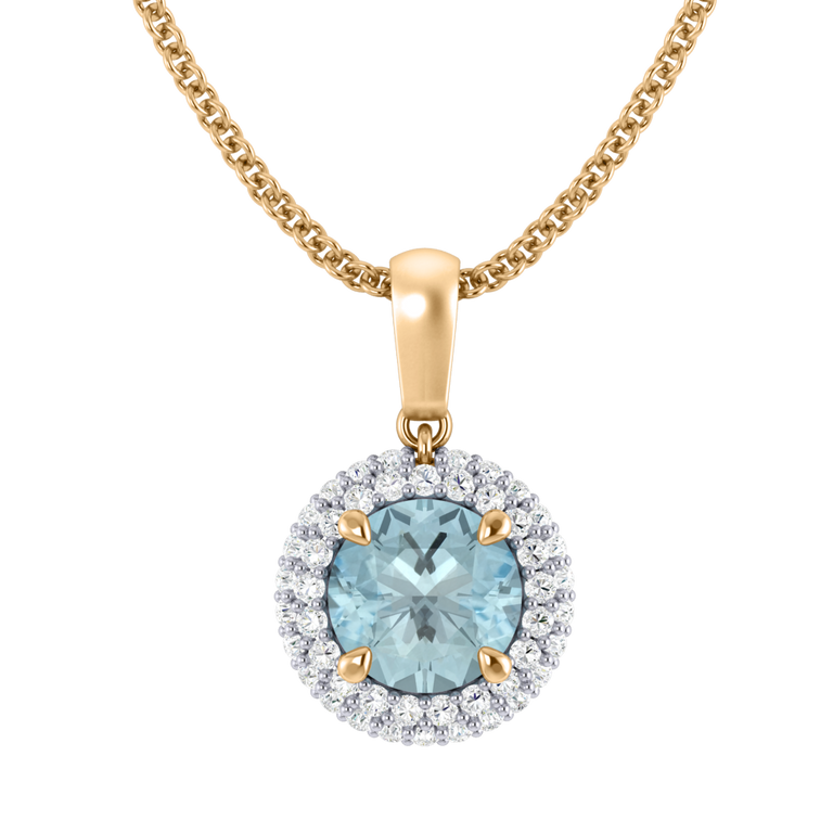 Vintage Aquamarine Pendant Necklace