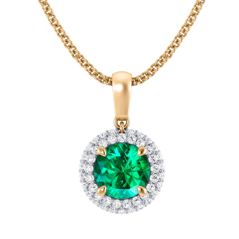 Vintage Emerald Pendant Necklace