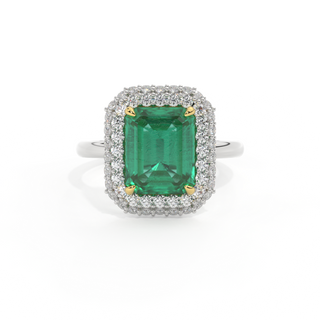 Vintage Emerald Emerald Platinum Ring