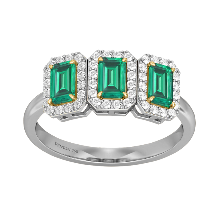 Treasure Box Garland Emerald Emerald 18K White Gold