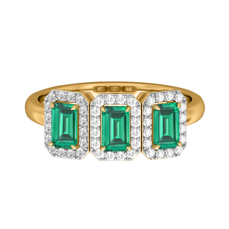 Treasure Box Garland Emerald Emerald 18K Yellow Gold