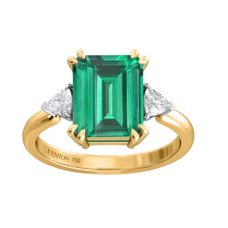 Treasure Box Trilogy Emerald Emerald 18K Yellow Gold Original