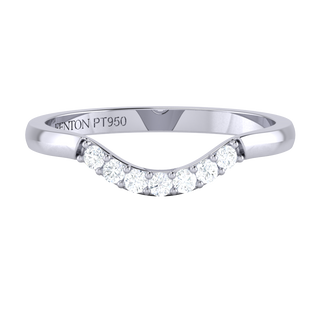The Curved Band, Diamond, Platinum Ring