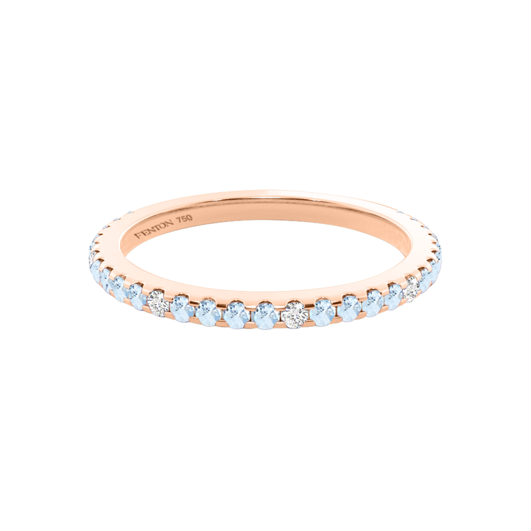 The Eternity, Aquamarine, 18K Rose Gold Ring