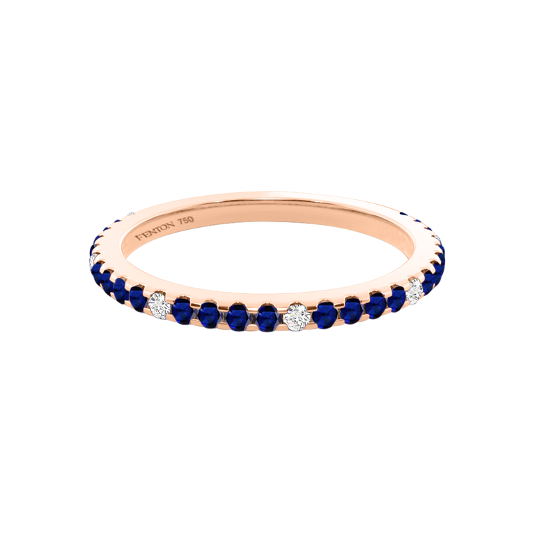 The Eternity, Blue Sapphire, 18K Rose Gold Ring