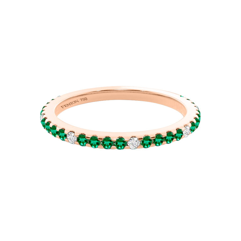 The Eternity, Emerald, 18K Rose Gold Ring