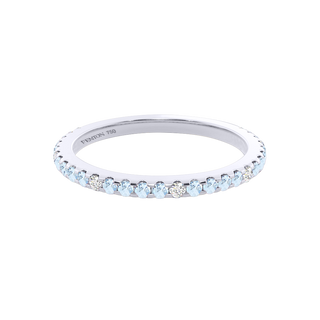The Eternity, Aquamarine, 18K White Gold Ring