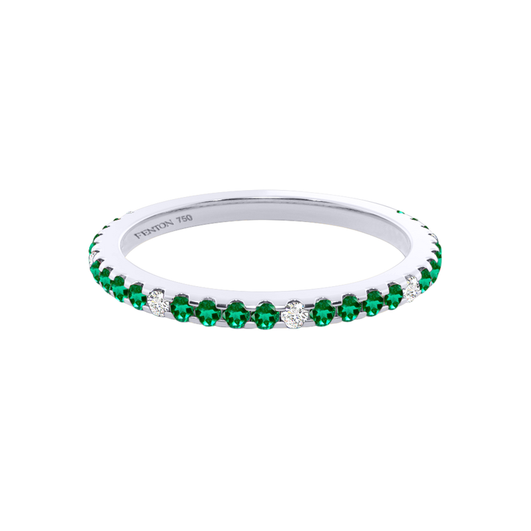 The Eternity, Emerald, 18K White Gold Ring