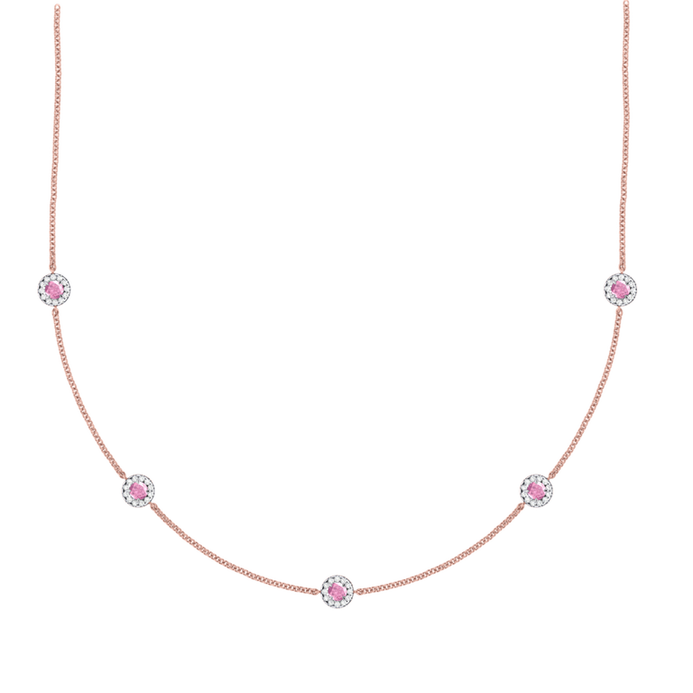 Garland Pink Sapphire Necklace