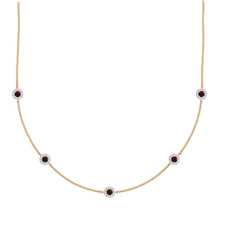 Garland Garnet Necklace