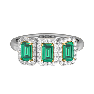 Garland Emerald Emerald Platinum Ring