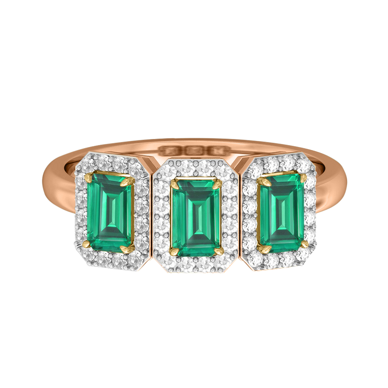 Garland Emerald Emerald 18K Rose Gold Ring