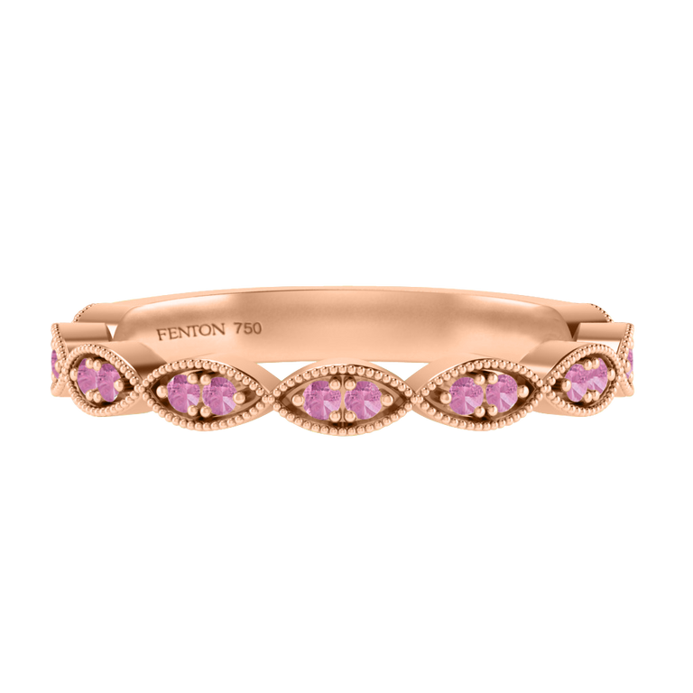 The Laurel, Pink Sapphire, 18K Rose Gold Ring