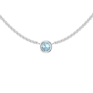 Little Bezel Aquamarine Necklace