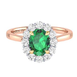 Mayfair Oval Emerald 18K Rose Gold Ring