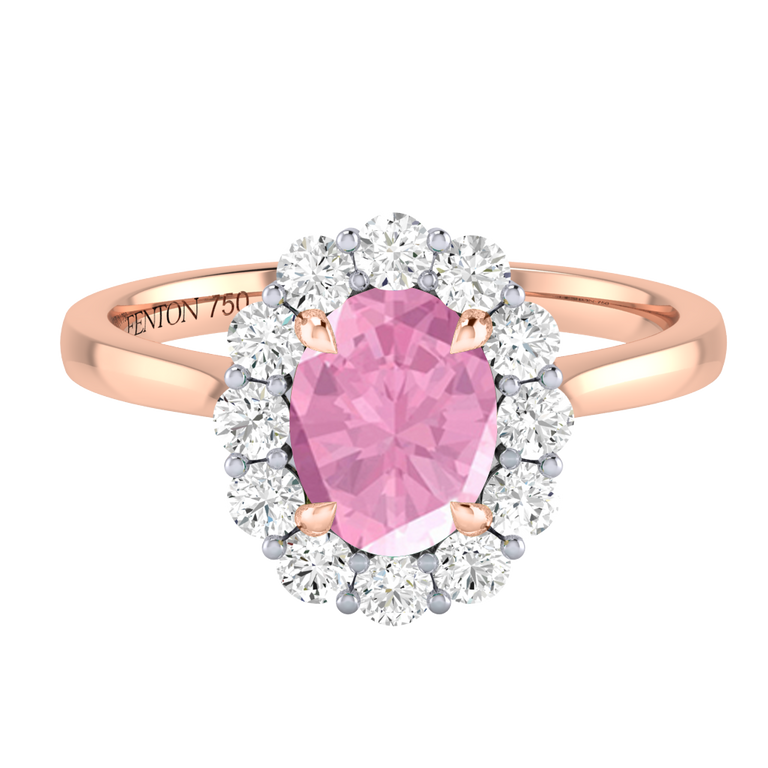 Mayfair Oval Pink Sapphire 18K Rose Gold Ring