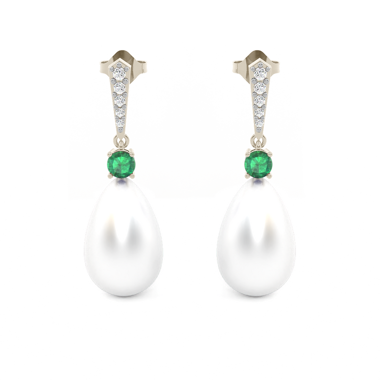 Classic Pearl and Emerald Drops