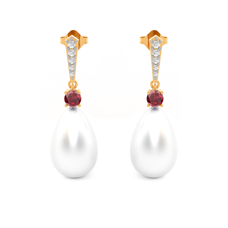 Classic Pearl and Ruby Drops