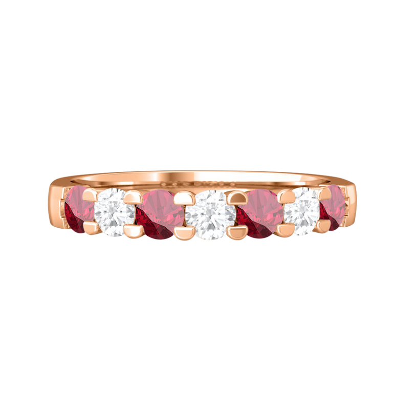The Seven Stone, Ruby, 18K Rose Gold