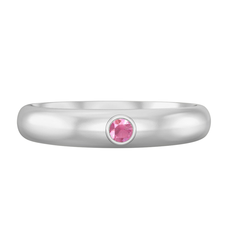 The Single Stone, Pink Sapphire, 18K White Gold