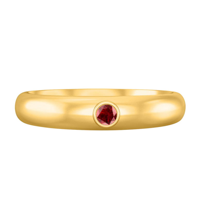 The Single Stone, Ruby, 18K Yellow Gold