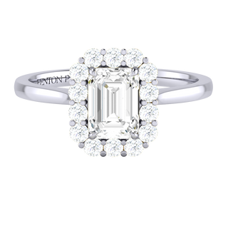 Solar Diamond Mayfair Emerald Cut Diamond Platinum Ring