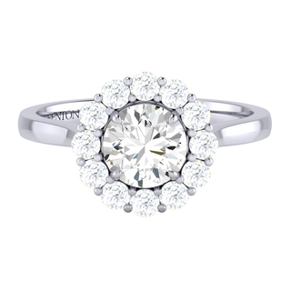 Solar Diamond Mayfair Round Cut Diamond Platinum Ring