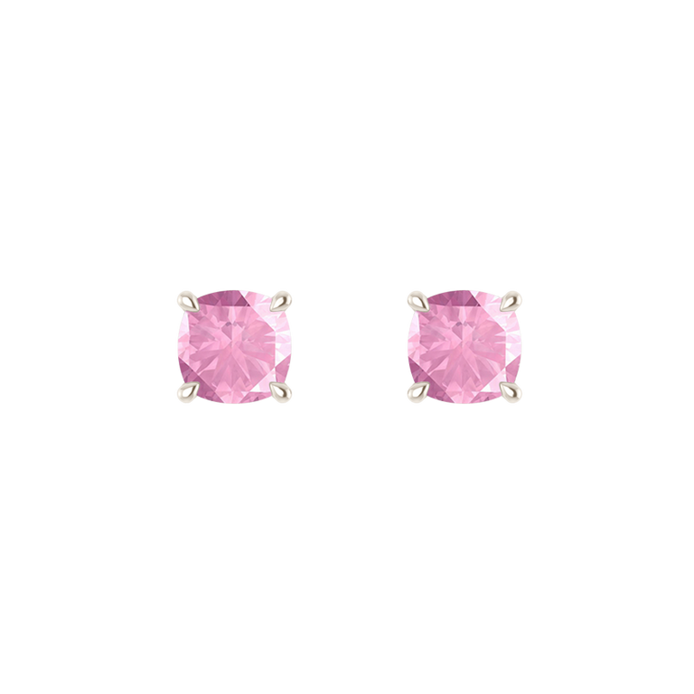 Solitaire Stud Pink Sapphire Earrings