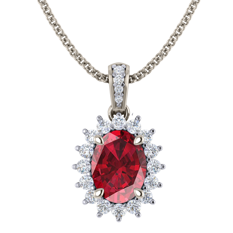 Star Ruby Pendant Necklace