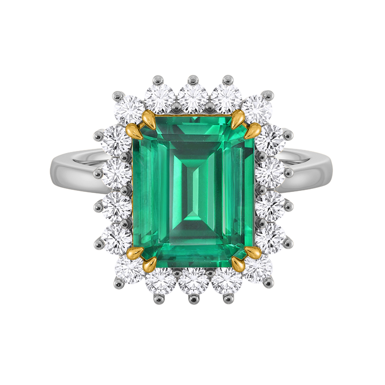 Star Emerald Emerald Platinum Ring