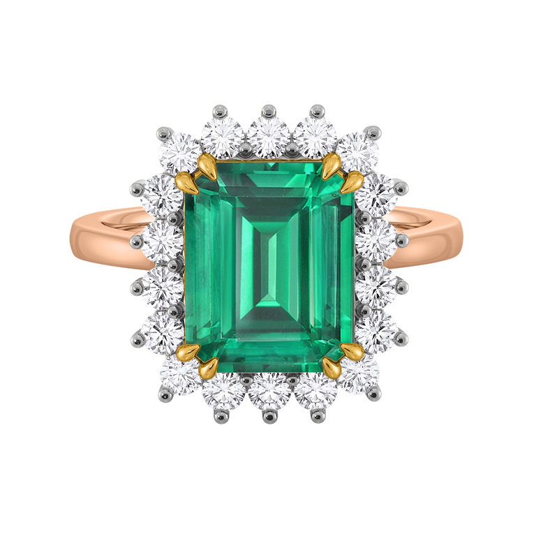 Star Emerald Emerald 18K Rose Gold Ring