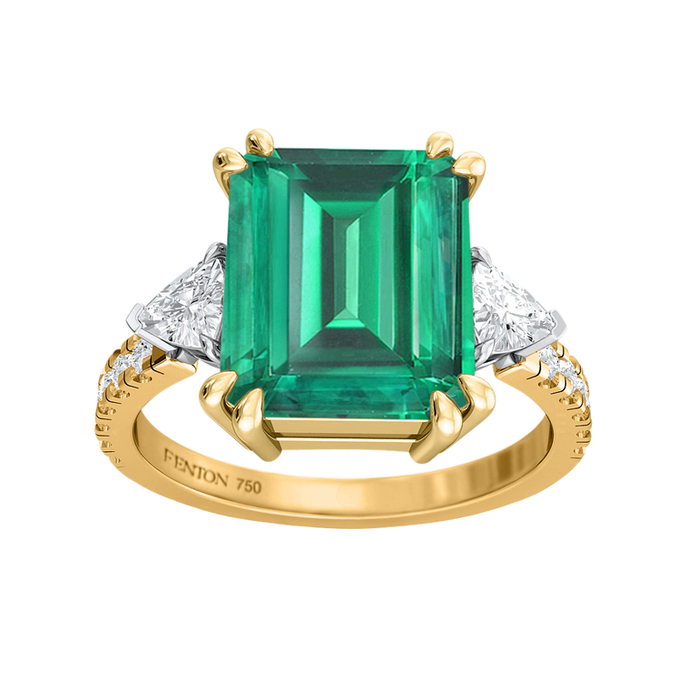 Treasure Box Trilogy Emerald Emerald 18k Yellow gold Bigger