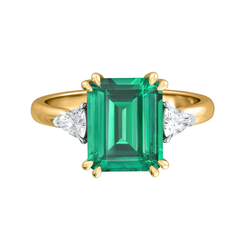 Fenton - Trilogy Emerald Emerald 18kt Yellow Gold Ring