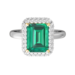 Vintage Emerald Emerald Platinum Ring